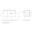 Тумба под раковину BelBagno Etna ETNA-1000-2C-1A-SO-RW-R 100,4 см R, подвесная, Rovere Moro