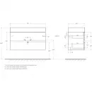 Тумба Antracite 99,7 см Cezares Molveno MOLVENO 46-100-2C-SO-ANTR