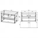 Комплект мебели дуб табачный 101,5 см Vincea Gio VMC-2G100TO + VBS-13100 + VLM-2B100