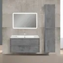 Комплект мебели бетон 100 см Vincea Vico VMC-2V100BT + VCB-2VP100W + VLM-2A100