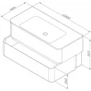 Тумба с раковиной серый шелк глянец 100 см Am.Pm Sensation M30FHX1002FG + M30WPC1001WG