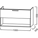 Тумба белый матовый 100 см Jacob Delafon Odeon Rive Gauche EB2554-R5-M49