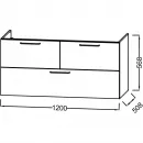 Тумба белый глянец 120 см Jacob Delafon Odeon Rive Gauche EB2545-R9-G1C