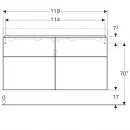 Тумба натуральный дуб 119 см Geberit iCon 841422000