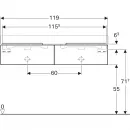 Тумба натуральный дуб 119 см Geberit iCon 841222000