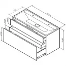 Тумба с раковиной белый матовый 120,8 см Am.Pm Inspire 2.0 M50AFHX1203WM + M50AWPC1201WG