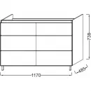 Тумба черный глянец 117 см Jacob Delafon Odeon Up EB995-274
