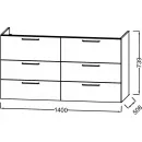 Тумба белый матовый 140 см Jacob Delafon Odeon Rive Gauche EB2536-R9-M49