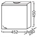 Тумба белый 45,2 см шарниры справа Jacob Delafon Odeon Up EB999D-N18