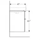 Тумба орех пекан 58,4 см Geberit Smyle Square 500.352.JR.1
