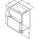 Тумба с раковиной белый глянец 61 см Am.Pm Gem M90FSX06022WG32 + M90WCC0602WG