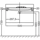 Тумба белый глянец 59,5 см Jacob Delafon Rythmik EB1306-G1C