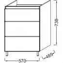 Тумба нежно-розовый матовый 57 см Jacob Delafon Odeon Up EB990-M71