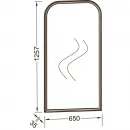 Зеркало 65x125,7 см серый матовый Jacob Delafon Cleo 1889 EB728-MWB