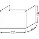 Тумба белый глянец 62 см Jacob Delafon Odeon Up EB886-G1C