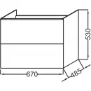 Тумба оливковый глянец 67 см Jacob Delafon Odeon Up EB890-G95
