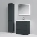 Тумба с раковиной графит матовый 76 см Am.Pm Gem S M91FSX0752GM + M90WCC0752WG