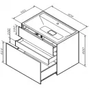 Тумба серый матовый 80,8 см Am.Pm Inspire 2.0 M50AFHX0803EGM