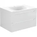 Комплект мебели белый глянец 80,5 см Vincea Fine VMC-2F800GW + VCB-1F800W + VLM-2A800