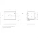 Тумба Cemento Verona Grigio 77 см BelBagno Albano ALBANO-CER-800-2C-SO-CVG