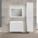 Комплект мебели белый глянец 81 см Vincea Norma VMC-2N800GW + VCB-2N800W + VLM-2B800