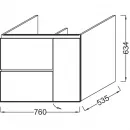Тумба белый 76 см Jacob Delafon Soprano EB1330-N18