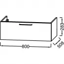 Тумба белый глянец 80 см Jacob Delafon Odeon Rive Gauche EB2515-R6-G1C