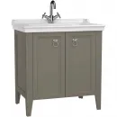 Тумба с раковиной серый матовый 79,5 см Vitra Valarte 62154
