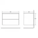 Тумба Polissandro 80 см BelBagno Pietra PIETRA-800-2C-SO-PL