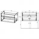 Комплект мебели натуральный дуб 80 см Vincea Chiara VMC-2C800NO + VCB-13800B + VLM-3VN800