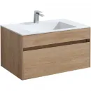 Комплект мебели натуральный дуб 80 см Vincea Chiara VMC-2C800NO + VCB-13800W + VLM-3VN800