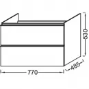Тумба нежно-розовый матовый 77 см Jacob Delafon Odeon Up EB895-M71