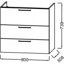 Тумба белый глянец 80 см Jacob Delafon Odeon Rive Gauche EB2532-R9-G1C