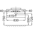 Тумба белый глянец 83 см Jacob Delafon Presquile EB1106-G1C