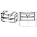 Комплект мебели дуб винтаж 90 см Vincea Mia VMC-2MA900VO + VCB-3M900B + VLM-3VN900
