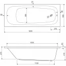 Акриловая ванна 180x80 см Cezares Eco ECO-180-80-41-W37