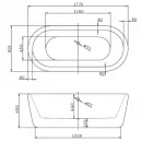 Акриловая ванна BelBagno BB29 177x80,5 см, отдельностоящая, белый