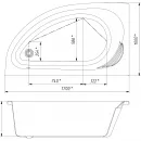 Акриловая ванна 170x100 см R Roca Merida ZRU9302993
