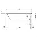 Акриловая ванна 170x70 см Duravit Daro 700141000000000