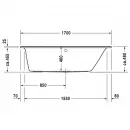 Акриловая ванна 170x75 см R Duravit Darling New 700243000000000