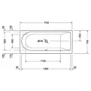 Акриловая ванна 170x75 см R Duravit Darling New 700243000000000