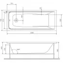 Акриловая ванна 150x70 см Am.Pm Gem W90A-150-070W-A
