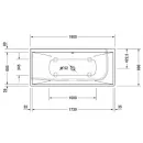 Акриловая ванна 180x80 см L Duravit DuraSquare 700427000000000