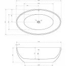 Акриловая ванна Abber AB9249 175x100 см, отдельностоящая, белый