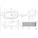 Акриловая ванна 170x80 см L Abber AB9412-1.7 L