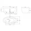 Акриловая ванна BelBagno BB67-1700 170x90 см, отдельностоящая, белый
