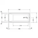 Акриловая ванна 170x75 см Duravit Vero Air 700412000000000