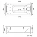 Акриловая ванна Jacob Delafon Trocadero E6D355RU-00 180x80 см, белый