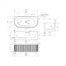 Акриловая ванна 170x80 см Abber AB9416-1.7