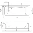 Акриловая ванна 170x75 см Am.Pm Gem W90A-170-075W-A